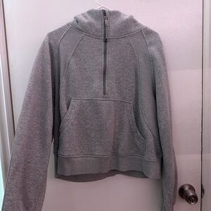 Gray Women's Half-Zip Hoodie